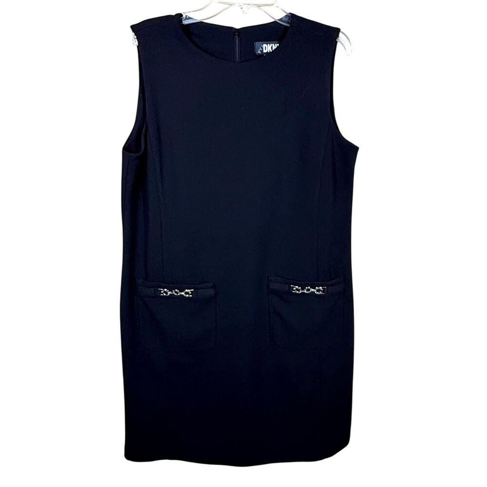NEW DKNY Sleeveless Black Shift Dress Womens Size 6 NWT